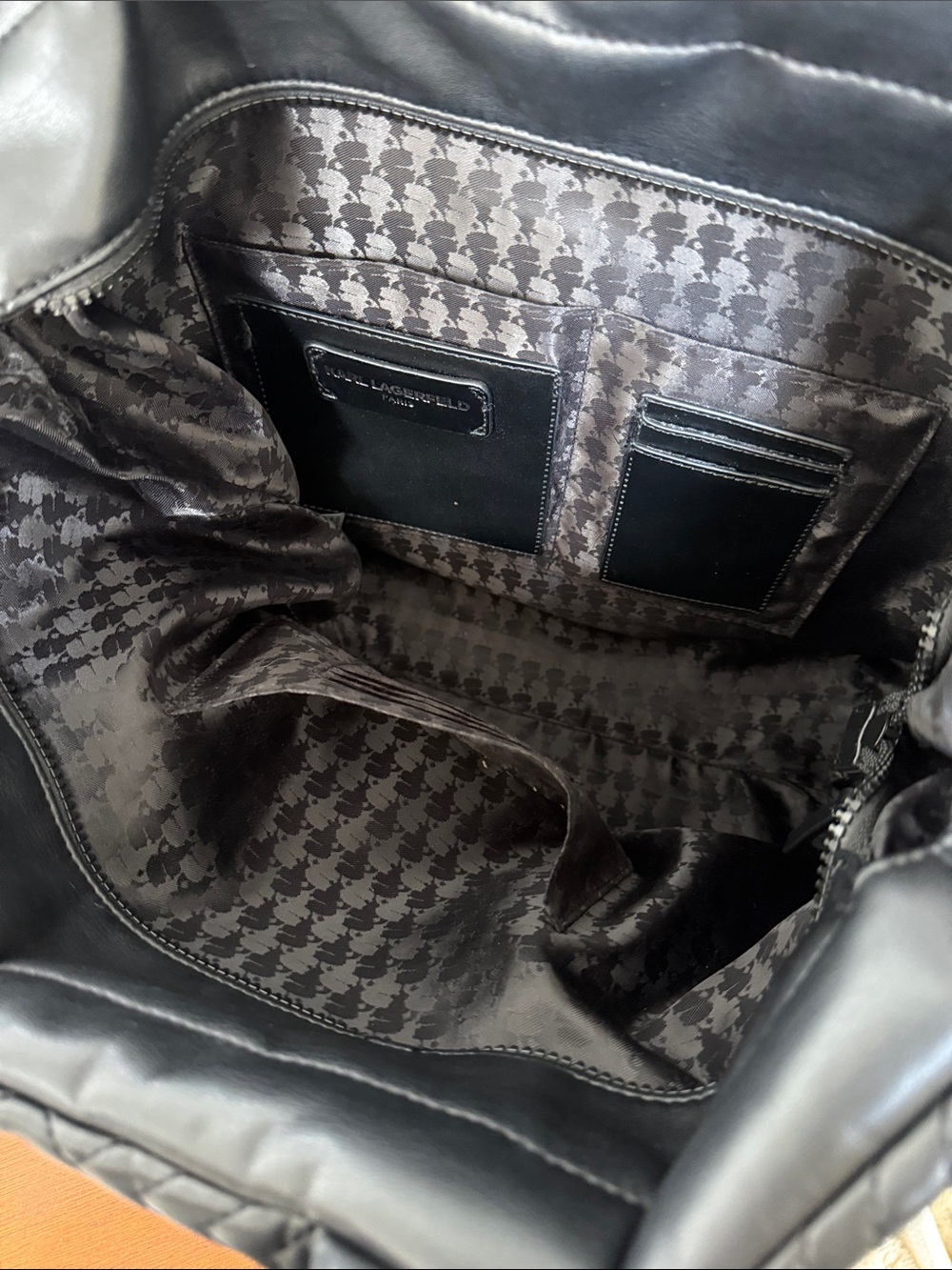 Karl Lagerfeld Classic Quilted Tote Bag - Black - Picture 5 of 13